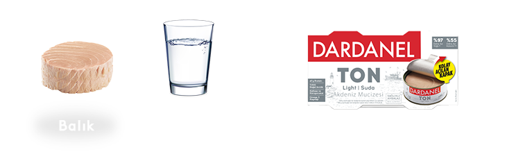 Sadece balık, su ve azıcık deniz tuzu.